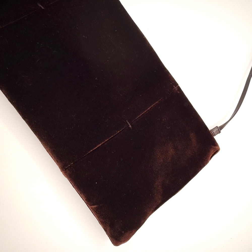 Yves Saint Laurent Velvet Brown Shoulder Bag - Picture 4 of 12